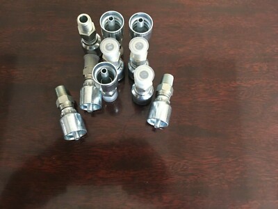 (10 Pack) 3/8'' Male Pipe Swivel, 3/8'' Hose Hydraulic Hose Crimp Fittings 