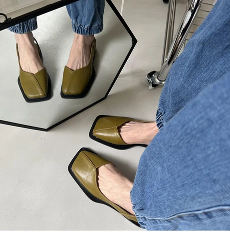 Woman Fashion Sandals Casual PU Low Rubber Rome Square heel Flat Back Strap Toe - Picture 4 of 55