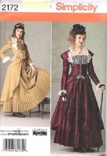 Simplicity 2172 Victorian Steampunk gown LaQuey Gothic Costume pattern NEW Uncut