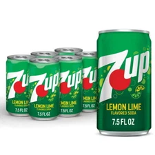 7UP Caffeine Free Lemon Lime Soda Pop, 7.5 fl oz, 6 Pack Cans Fast Shipping!!!