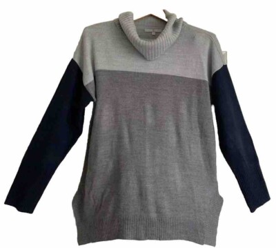 Heart N Crush Women’s Size M Color Block Cowl Neck long sleeve Sweater 