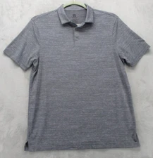 C9 Champion Polo Shirt Mens Large Gray White Color Blend Polyester Blend Stretch