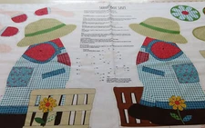 SUNNY BOY SAM Fabric Panel DIY Soft Sculpture / Pillow - Benartex Fabric Panel