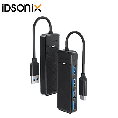 USB 3.0 Hub 4 Ports Splitter Adapter Multiport Verteiler für PC Laptop Schwarz
