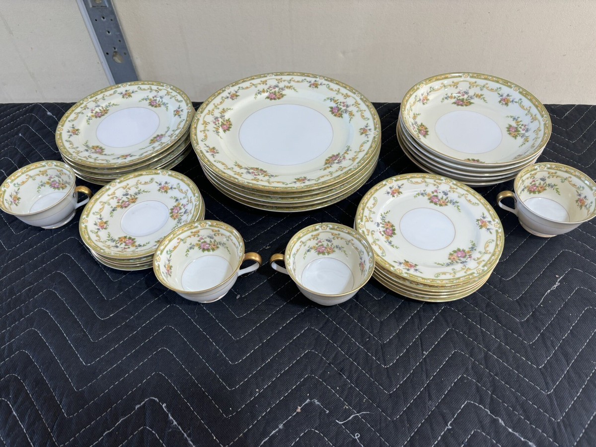NORITAKE CHINA 5802 ARLENE ティーセット Noritake Elegant Pink and Yellow Floral Arlene 5802 Fine China