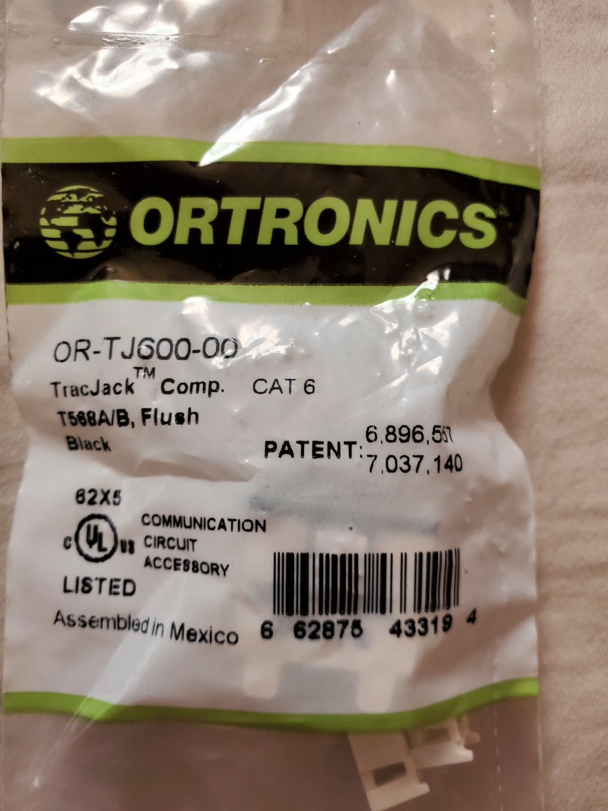Ortronics (Legrand) Clarity TracJack CAT6 Jack, Black (5 pk) eBay