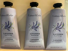 3x CRABTREE & EVELYN Hand Cream Therapy LAVENDER Scent 3.5 fl oz NEW Largest Sz