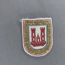 Rothenburg Germany Castle Souvenir Backpack 2.75" Ski Patch