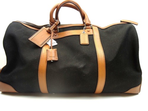 NWT COACH BLEECKER CABIN BAG IN CANVAS SILVER FAWN BLACK F93259 - Picture 2 of 7