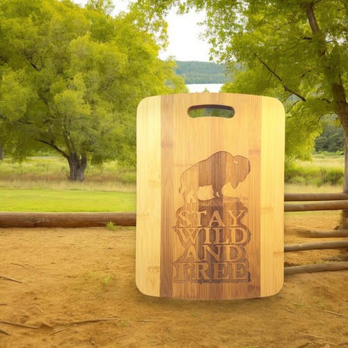 Stay Wild and Free - Buffalo - Cutting Board - Picture 6 of 9