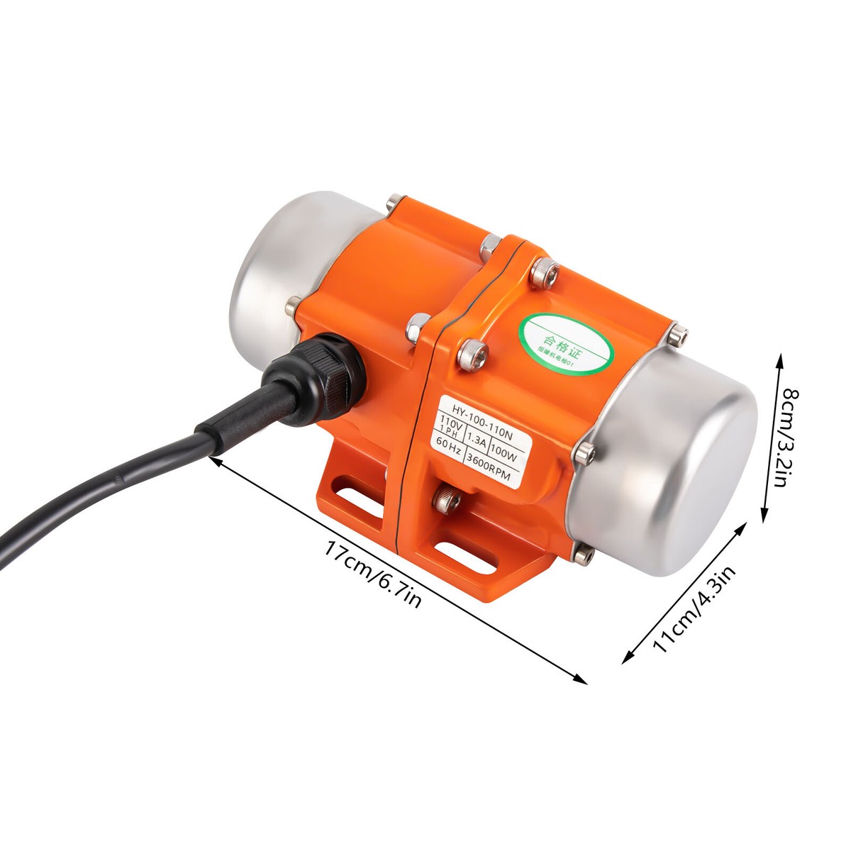 Moteur Vibrateur Pour Cabine De Sablage - 110V, 100W, 3600 Tr/min, Garantie 5 Ans, Neuf