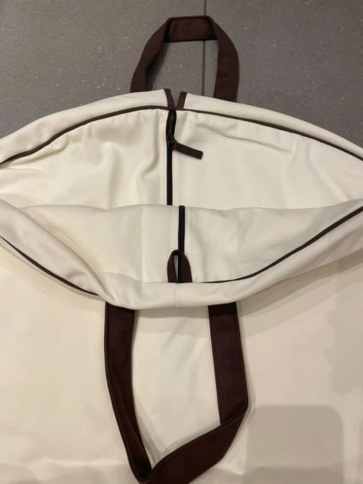 Hermes Bolsa de Ropa Algodón Estuche de Ropa de Viaje Blanco 110x60cm Sin Usar Foto 3 de 4