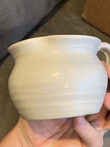 Williamsburg Pottery Hand Turned Salt Glazed Matching Cream Cobalt - Picture 4 of 11