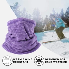 Winter Fleece Neck Warmer Gaiter Windproof Ski Running Face Mask for Men Women
