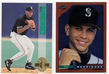 Alex Rodriguez Mariners 1996 Score Dugout Collection 19 of 110 & 1993 Four Sport