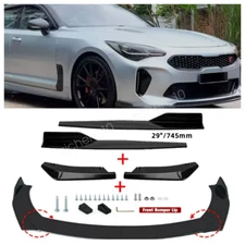 Front & Rear Bumper Lip Spoiler Splitter Side Skirt Body Kits For KIA Stinger US