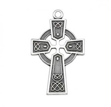 Beveled Edge Sterling Silver Crucifix Features 24in Long chain