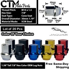 20 JAGUAR E-PACE/F-PACE/I-PACE OEM FACTORY LUG NUT 14x1.5 FIT ALLOY STOCK WHEEL