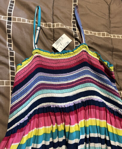 The Children's Place Girls Size 14 Colorful Striped Summer Spring Dress NEW - Picture 2 of 2
