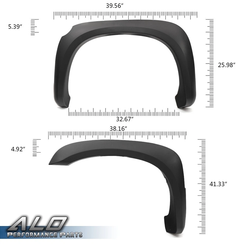 Set of 4 Factory Style Fender Flares Fit For 2005-2011 Dodge Dakota Matte Black - Изображение 2 из 4