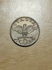 Moneta 5 Centesimi 1942  Bronzital  Ottima Conservazione . f560