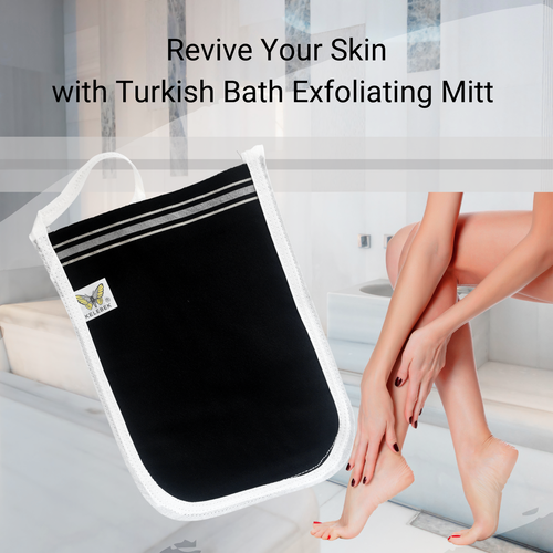 ¡Conjunto de guantes exfoliantes de baño turco con piel suave y sedosa! - Imagen 2 de 10