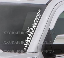 Unbalanced 22 Decal Sticker Windshield Jdm Euro Kdm Car Truck Race Low Unbalanced 22 Decal Sticker Windshield Jdm Euro Kdm Car Truck Race Low
