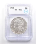 1878-S Morgan Silver Dollar MS62 ICG *3325