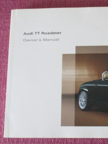 (2004 PRINT) AUDI TT ROADSTER (1999 - 2006) OWNERS MANUAL - HANDBOOK. - Picture 2 of 6