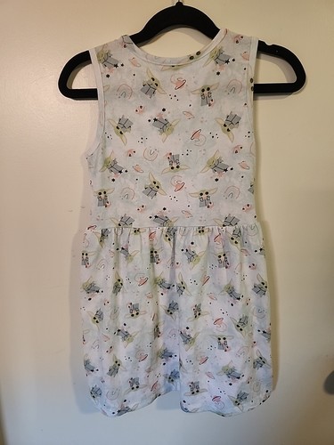 Star Wars Size 6 Girls' The Mandalorian Baby Yoda Blue Sleeveless Dress NWOT - Picture 4 of 4