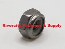 (5) M10-1.25 Fine Thread Nylon Insert Lock / Stop Nut Stainless Steel M10x1.25 