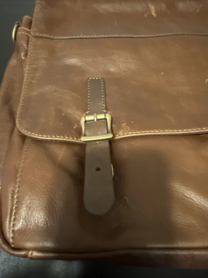 Bandolera Fossil Cuero Marrón Foto 2 de 4