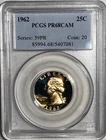 1962 Proof Washington Quarter PR68CAM PCGS - Beautiful!