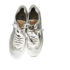 Vince Women s Suede Leather Sneakers White Gray Retro Runner Size 11