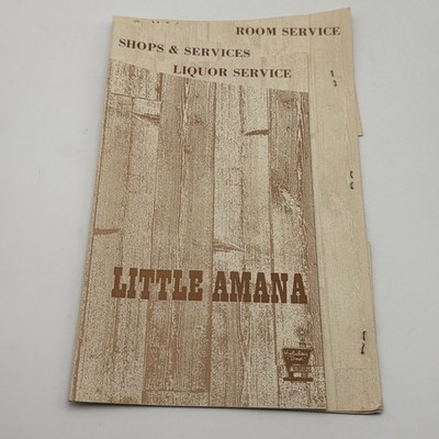 Rare HOLIDAY INN, Little Amana Menu, Iowa True Crime Cold Case W/ Postcards