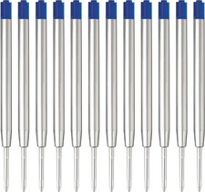 Blue Ink Pen Refills - 12 Pack Medium Point 1.0mm Tip Smooth Writing Pen...