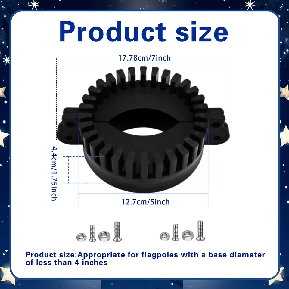 Clamping Christmas Tree Flag Pole Mega Topper Light Hook,Outdoor Decoration for  - Image 4 of 4