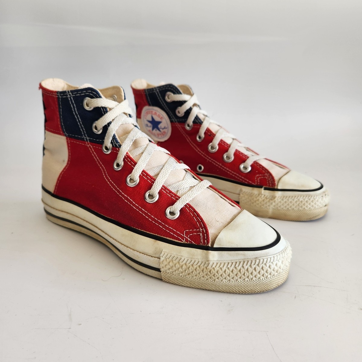 Vtg Converse Chuck Taylor All Star Red White Blue Made in USA Mens  Womens
