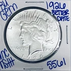 1926 BU UNCIRCULATED SILVER PEACE DOLLAR AUTHENTIC U.S. MINT FREE SHIPPING 5561