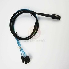 Mini SAS 36P SFF 8087 to 4 SFF 8482 Connectors With SATA Power Cable 1m vy