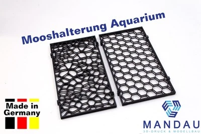 MANDAU3D Moos-Halterungssystem Aquarium Rückwand - Aquascaping Moosgitter Mooswand