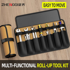 Roll-Up Multi Pocket Spanner Wrench Tool Storage Bag Case Oxford Pouch Organizer
