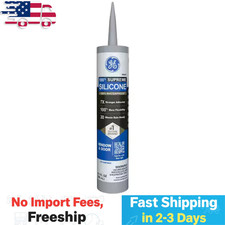 GE Supreme Silicone Caulk 10.1 oz Window and Door Sealant Gray