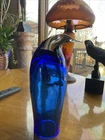 Vintage BLENKO Blue Glass Art Penguin 11”