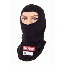 Racequip Head Sock 433991; Hood Aramid / FRC Single Layer Black, Large