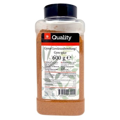Transgourmet Quality Gyros Gewürzzubereitung 600g Dose Gewürz (21,65 EUR/kg)