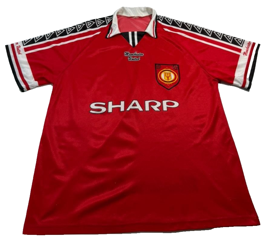Vintage Manchester United 1998-2000 Red Home Football Shirt - Size