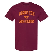 Virginia Tech Arch Logo Cross Country T-Shirt - Maroon