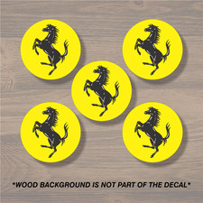 Ferrari Wheel Center Cap Overlay X5 Vinyl Decal Sticker