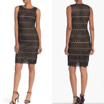 Lauren Ralph Lauren Black Lace Cocktail Dress Sleeveless Elegant Party Dress 2
